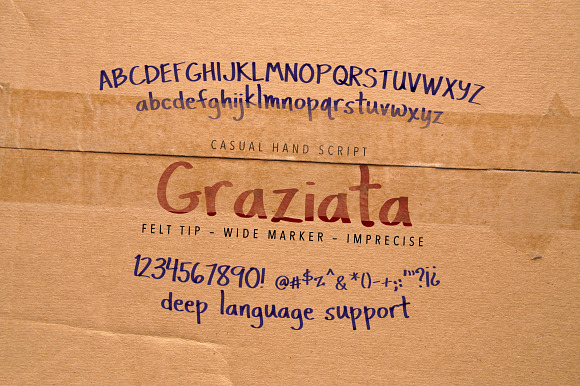 Graziata Felt Tip Marker Font in Script Fonts - product preview 1