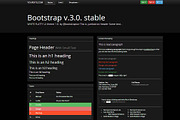 Bootstrap 3.0. black classic theme