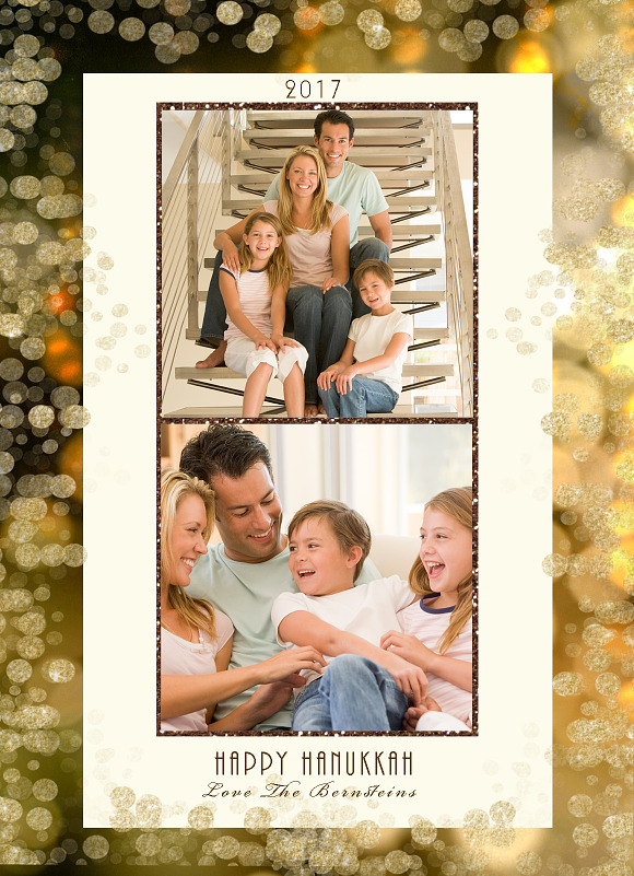 Hanukkah Photo Card-17-14 in Card Templates - product preview 2