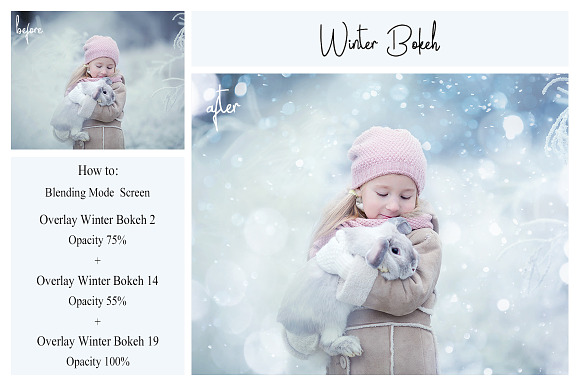 30 Winter Bokeh Overlays in Textures - product preview 1