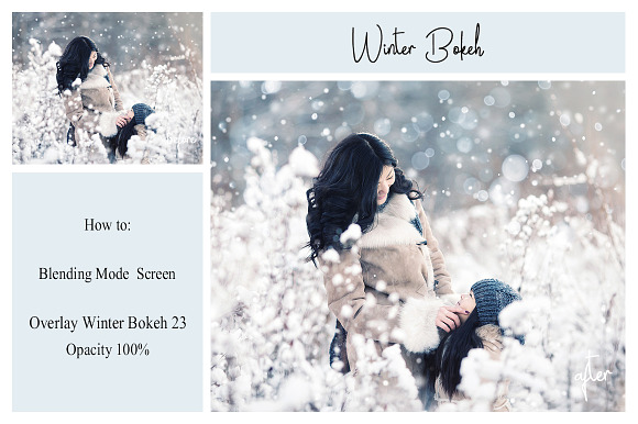 30 Winter Bokeh Overlays in Textures - product preview 2