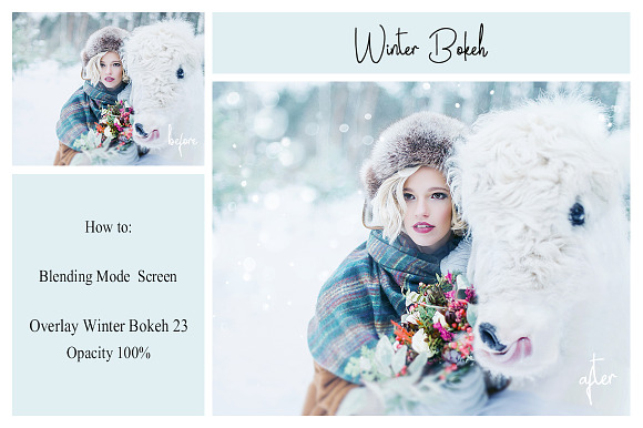 30 Winter Bokeh Overlays in Textures - product preview 3