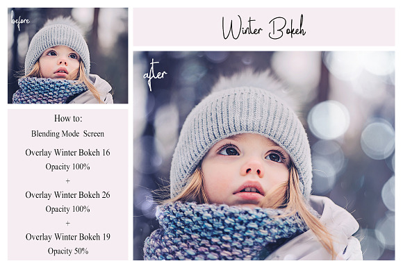 30 Winter Bokeh Overlays in Textures - product preview 5