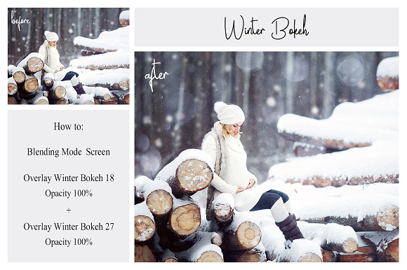 30 Winter Bokeh Overlays in Textures - product preview 6