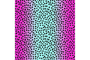 Modern seamless gradient pink to blue leopard pattern in 80s 90s style