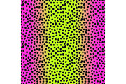 Modern seamless gradient pink to neon green leopard pattern in 80s 90s style