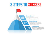 3 Steps to Success Infographics