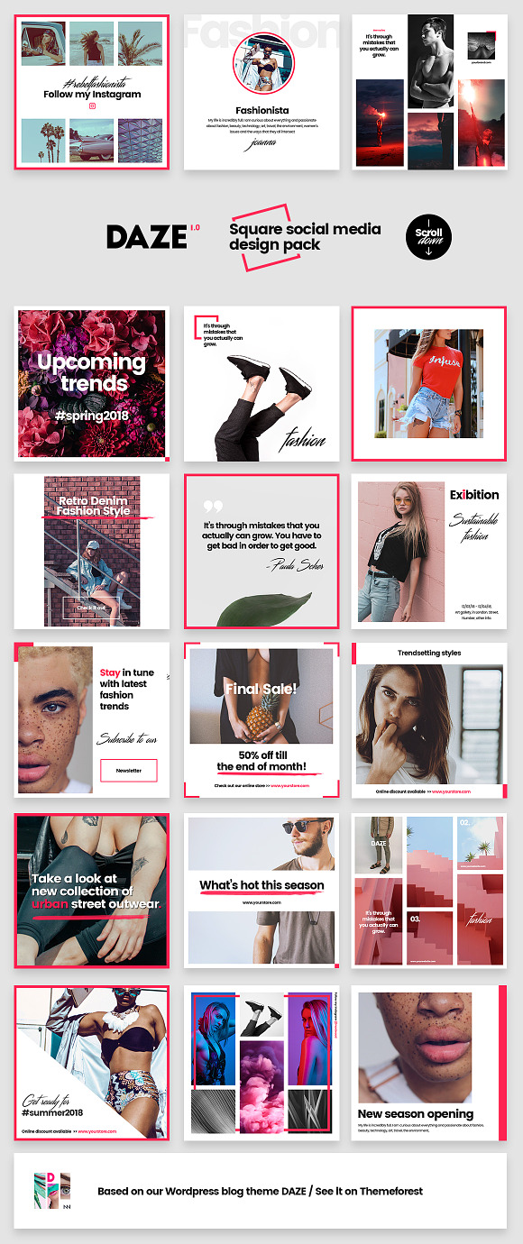 DAZE Edgy Social Media Designs in Social Media Templates - product preview 1