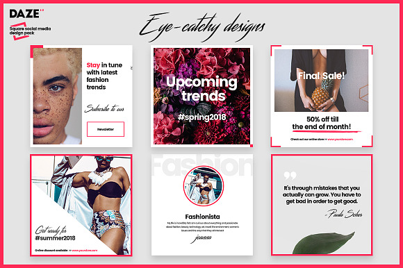 DAZE Edgy Social Media Designs in Social Media Templates - product preview 2