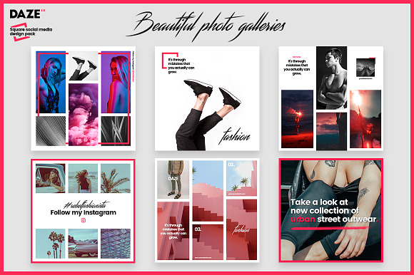 DAZE Edgy Social Media Designs in Social Media Templates - product preview 4