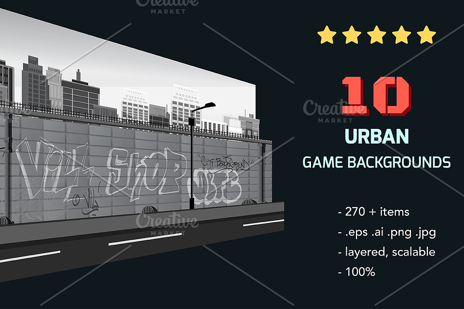 10 Urban Game Backgrounds