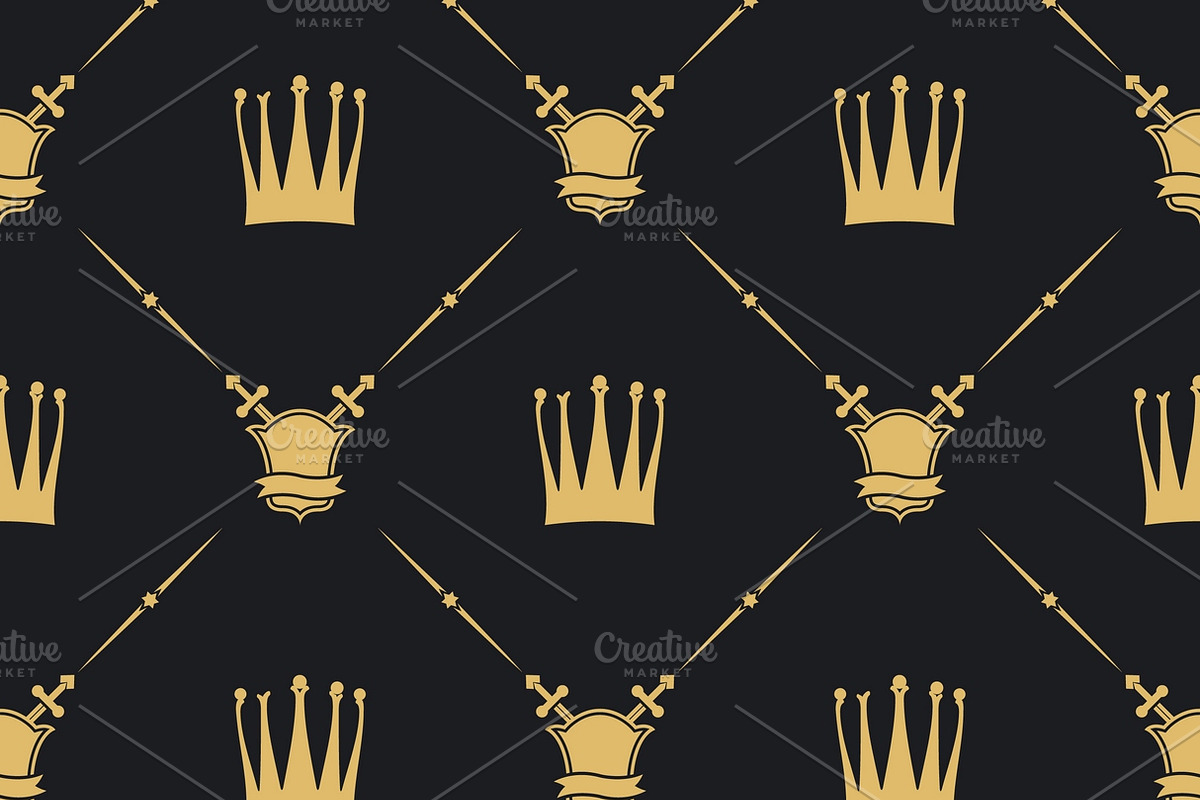 Crown sword and shield pattern in Patterns - product preview 8
