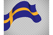 Sweden flag on transparent background