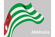 Background with Abkhazia wavy flag