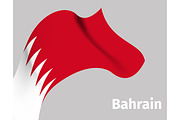 Background with Bahrain wavy flag