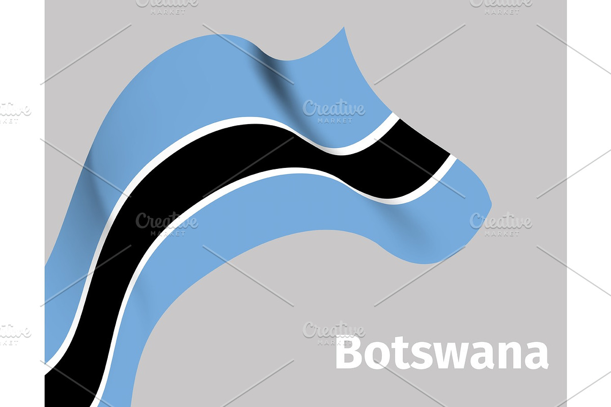 Background with Botswana wavy flag in Illustrations - product preview 8