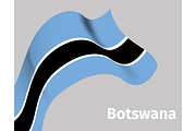 Background with Botswana wavy flag