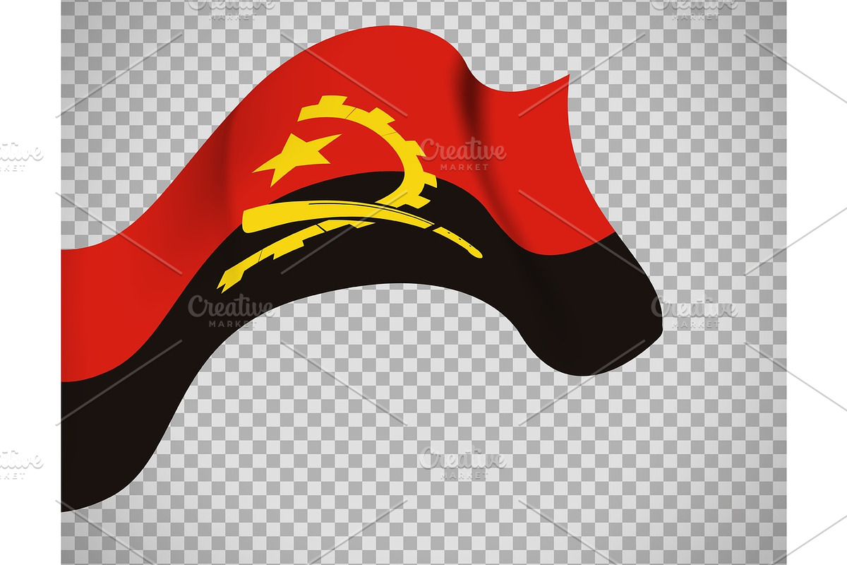 Angola flag on transparent background in Illustrations - product preview 8