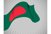 Bangladesh flag on transparent background