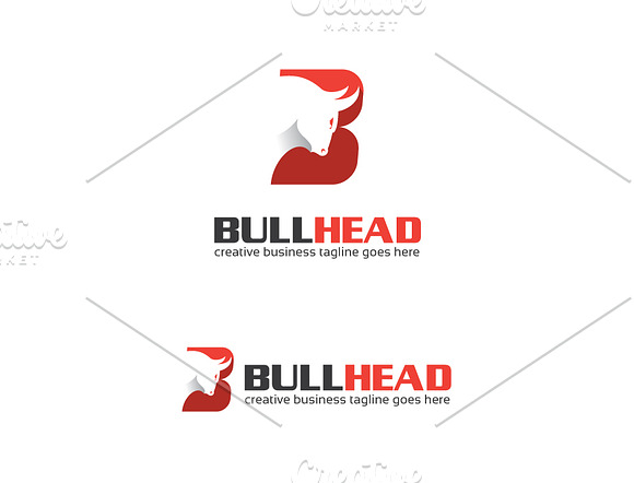 Bull Head Letter B Logo in Logo Templates - product preview 1