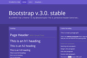 Bootstrap 3.0. Blueprint flat theme