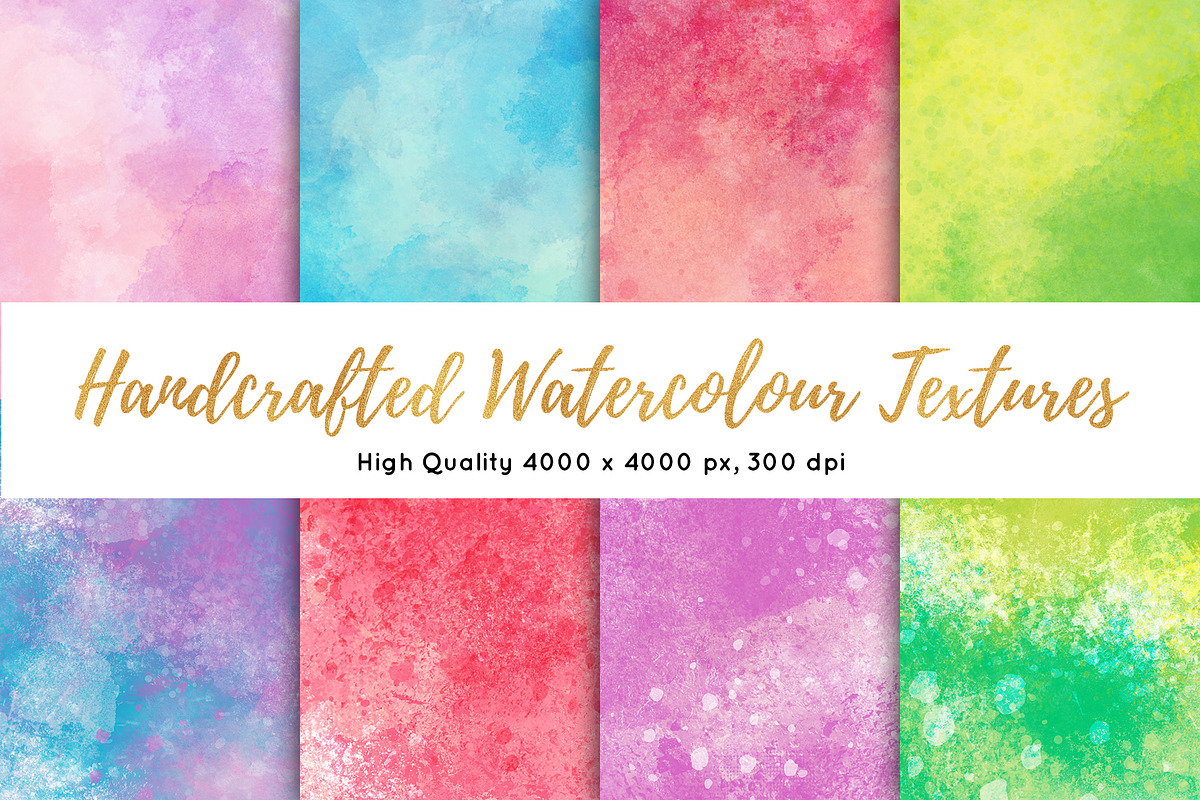 Handcrafted Watercolor Textures in Textures - product preview 8