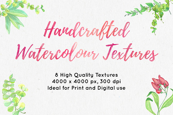 Handcrafted Watercolor Textures in Textures - product preview 1