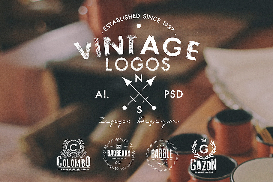 Vintage Logos & Badges Set 4 in Logo Templates - product preview 8