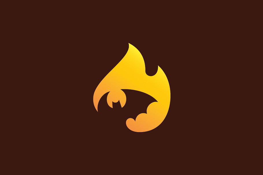 Fire Bat in Logo Templates - product preview 8