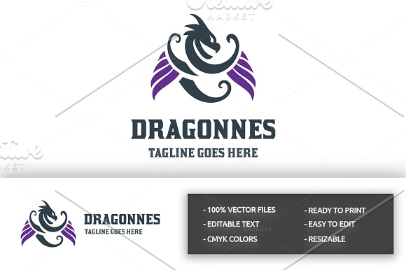 Dragonnes Logo in Logo Templates - product preview 2