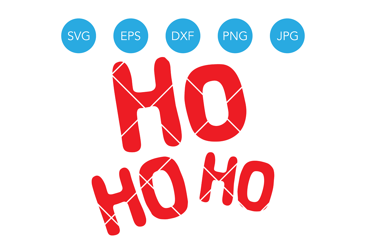 Ho Ho Ho SVG Christmas Santa Saying in Illustrations - product preview 8