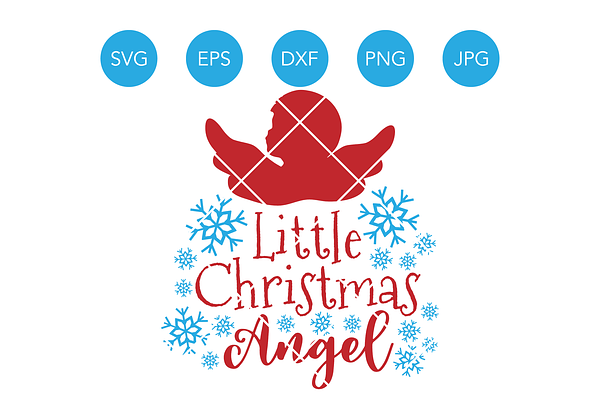 Little Christmas Angel SVG DXF EPS