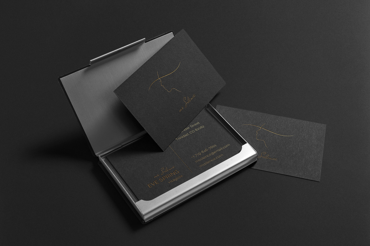ms.Silence. Business Card Template in Business Card Templates - product preview 8