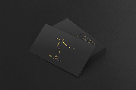ms.Silence. Business Card Template in Business Card Templates - product preview 2