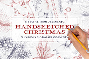 Handmade Christmas Design Elements