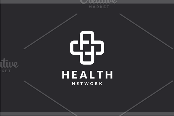 Health Network Logo in Logo Templates - product preview 1