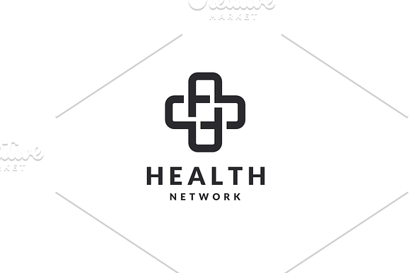 Health Network Logo in Logo Templates - product preview 2