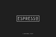 Espresso - Minimal Display Font