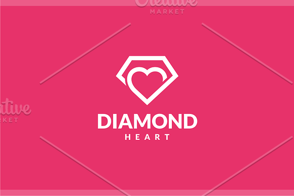 Diamond Heart Logo in Logo Templates - product preview 1