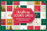 Christmas Square Cards + Bonus