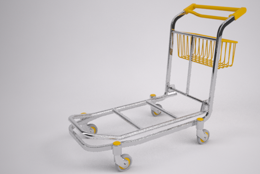 Luggage Trolley in Objects - product preview 8