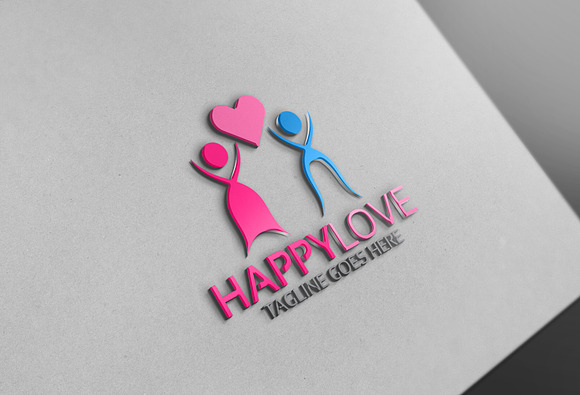 Happy Love Logo in Logo Templates - product preview 1