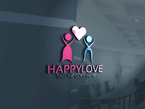 Happy Love Logo in Logo Templates - product preview 2