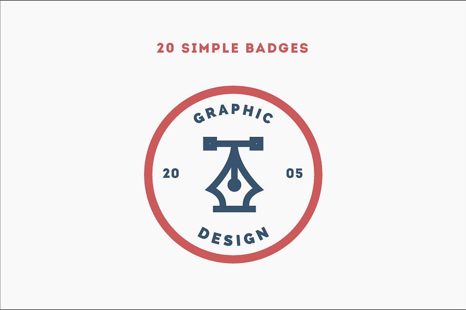 20 Simple Badges in Logo Templates - product preview 8