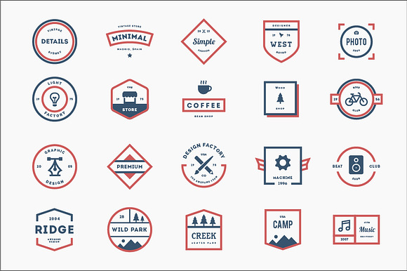 20 Simple Badges in Logo Templates - product preview 1