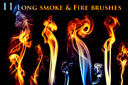 11 Long Smoke & Fire Brushes