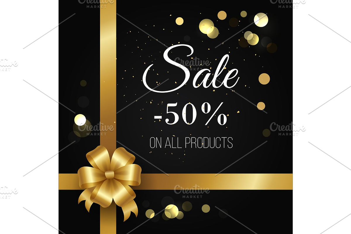 Winter Sale Poster -50% Off on All Products Vector in Illustrations - product preview 8