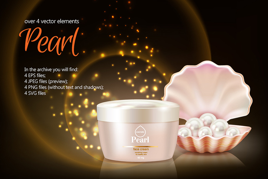 Pearl Realistic Set in Illustrations - product preview 8