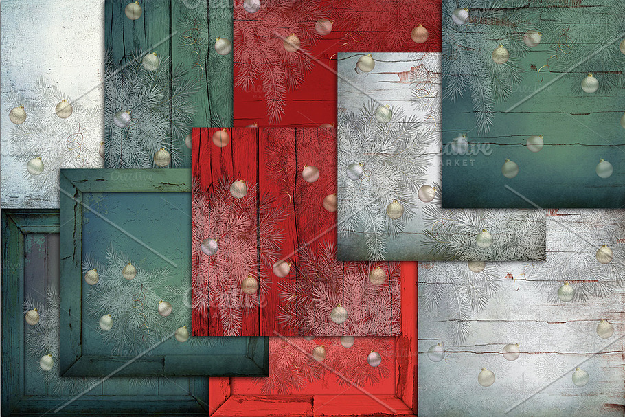 Christmas paper in red and green in Textures - product preview 8