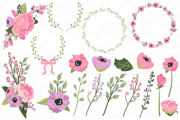Garden Party Floral Bicycle & Extras in Illustrations - product preview 3